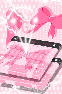 Pink Bow Keyboard android App screenshot 1