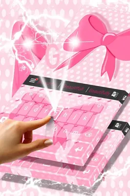 Pink Bow Keyboard android App screenshot 2