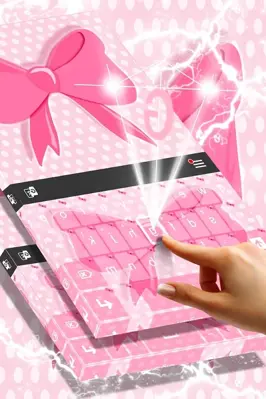 Pink Bow Keyboard android App screenshot 3